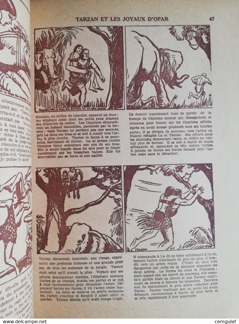 Tarzan Et Les Joyaux D'Opar / EDGAR RICE BURROUGHS - REX MAXON -1944 MONTREAL CANADA (LIVRE IMPRESSION FRANÇAISE)