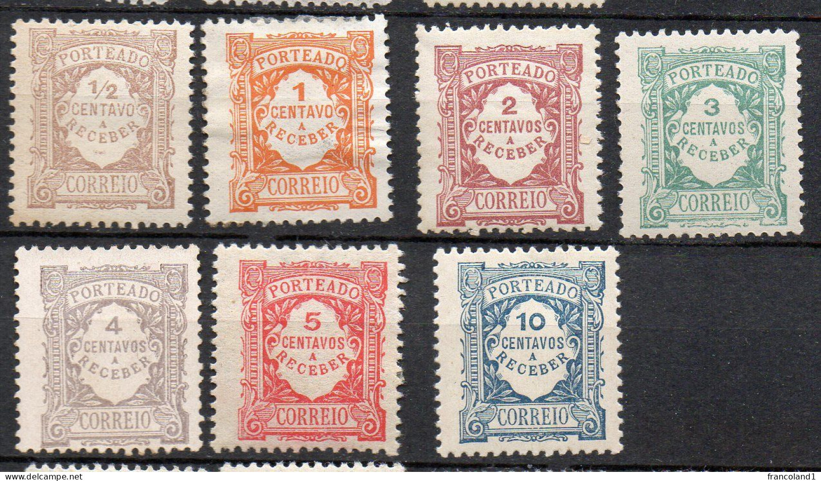 1915 Portogallo Segnatasse In Centavos Serie Completa N. 21 - 27 MLH* MNH** - Nuevos