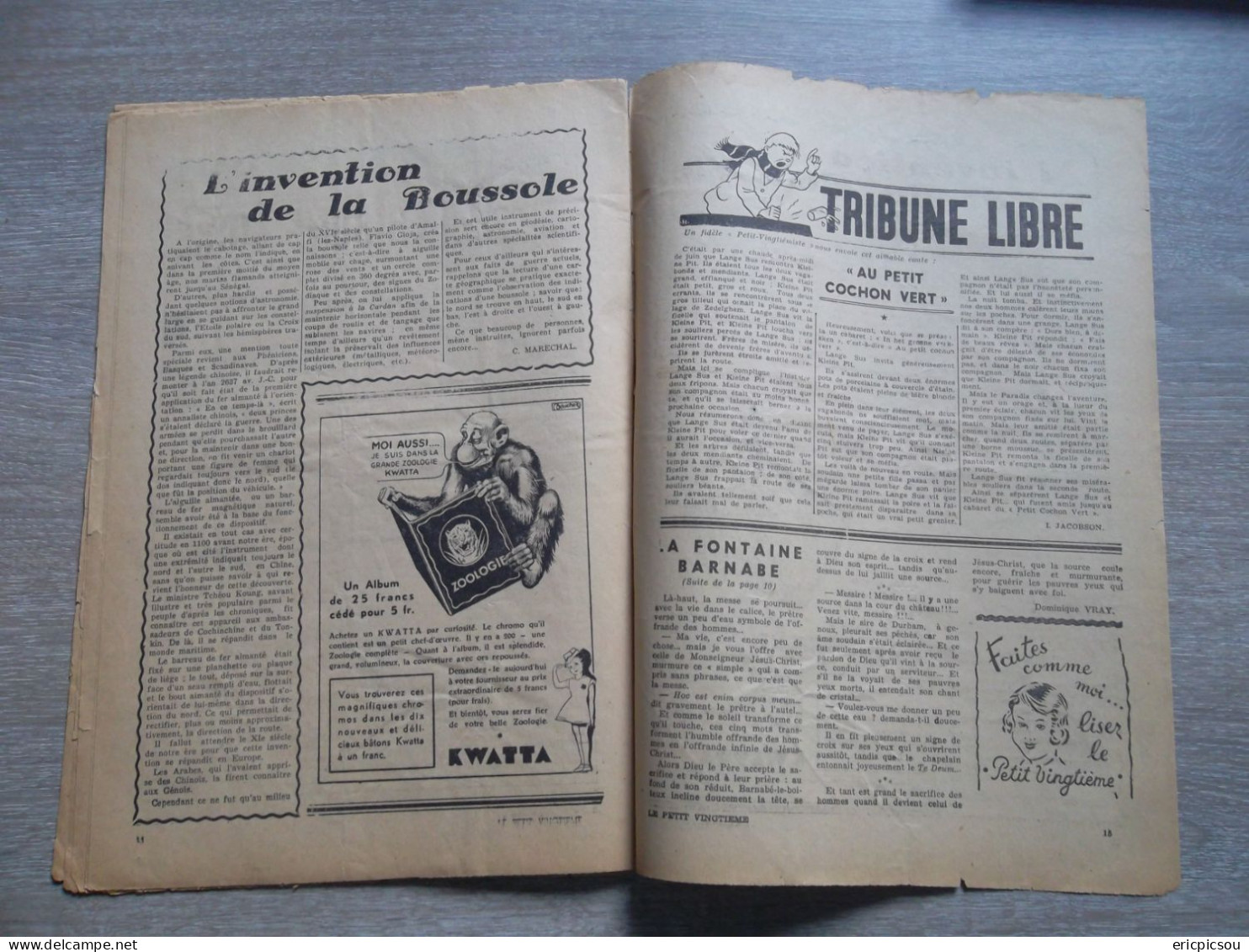 Le Petit Vingtième ANNEE 1940 RARE !  ( Voir Détails )