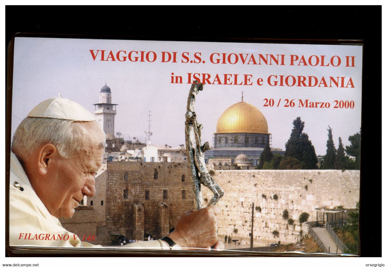 VATICANO - VIAGGI DEL PAPA - 2000 - Viaggio Di S.S. GIOVANNI PAOLO II In Egitto E In Israele E Giordania  -   Filagrano - Plaatfouten & Curiosa