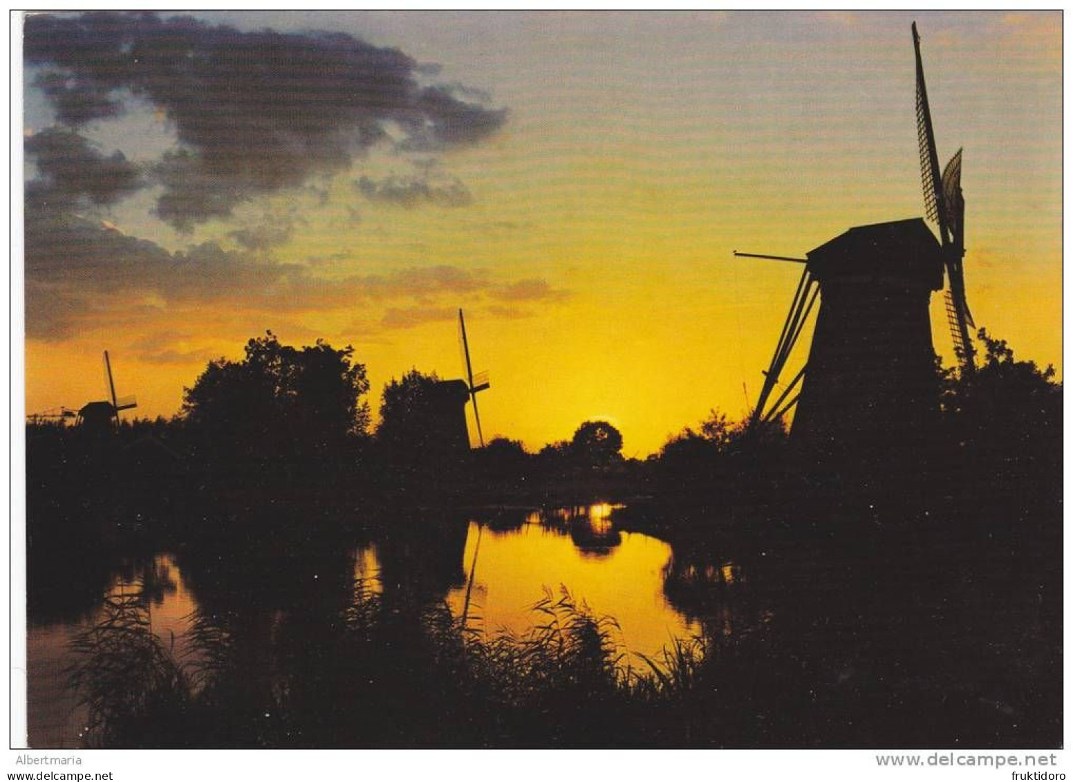 AKEO 66 Esperanto Card The Netherlands - Kinderdijk Windmills / Nederlando - Ventomueliloj - Esperanto