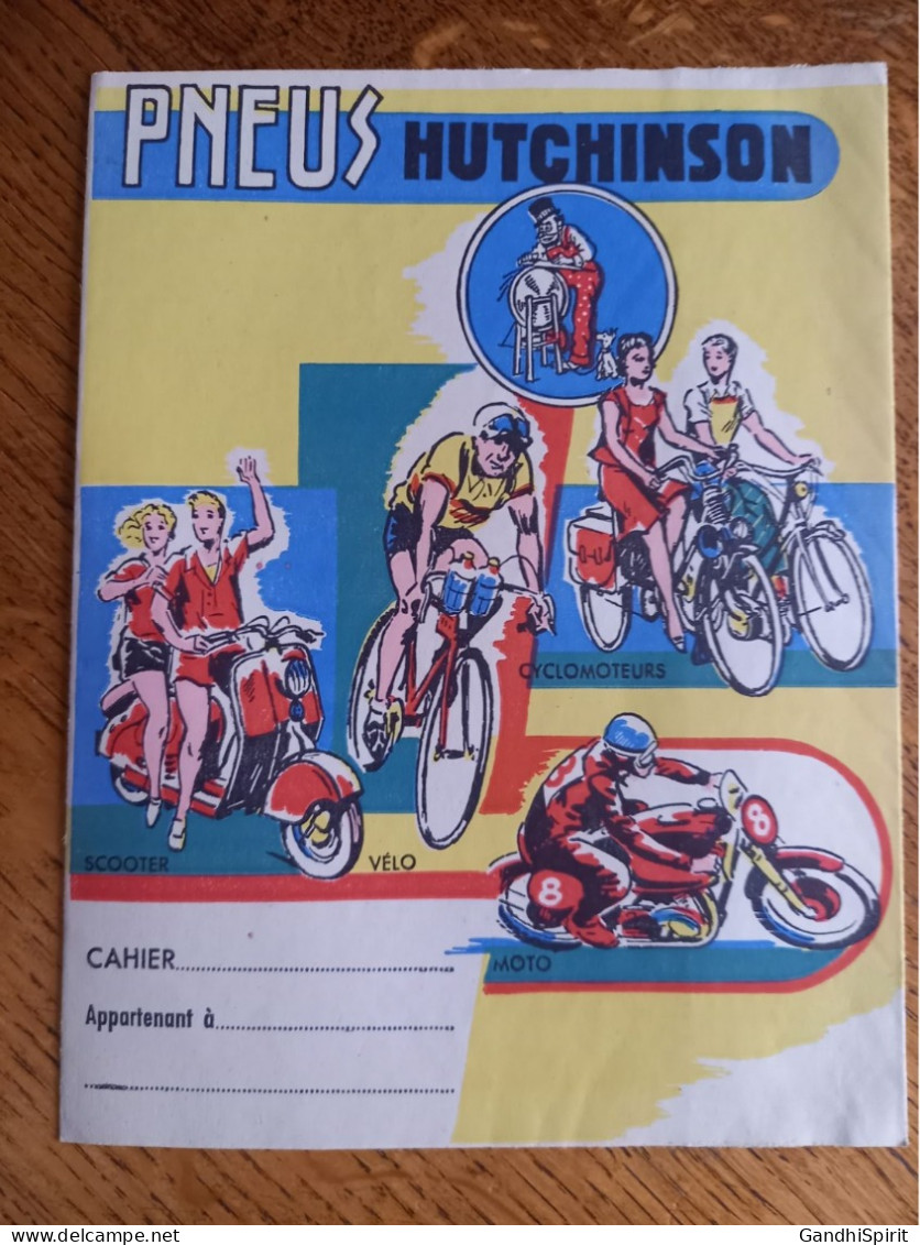 Protège Cahier - Pneus Hutchinson - Scooter (Vespa), Moto, Vélo, Cyclomoteurs (Velosolex) - Copertine Di Libri