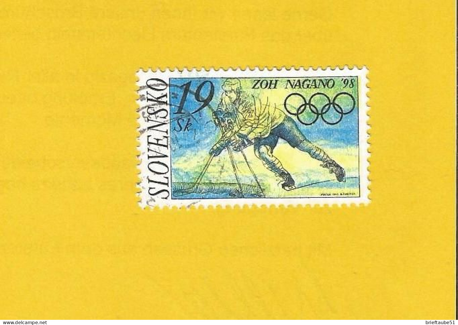 SLOVAKIA REPUBLIC 1998  Gestempelt°Used  MiNr. 301 " EISHOCKEY " - Hiver 1998: Nagano