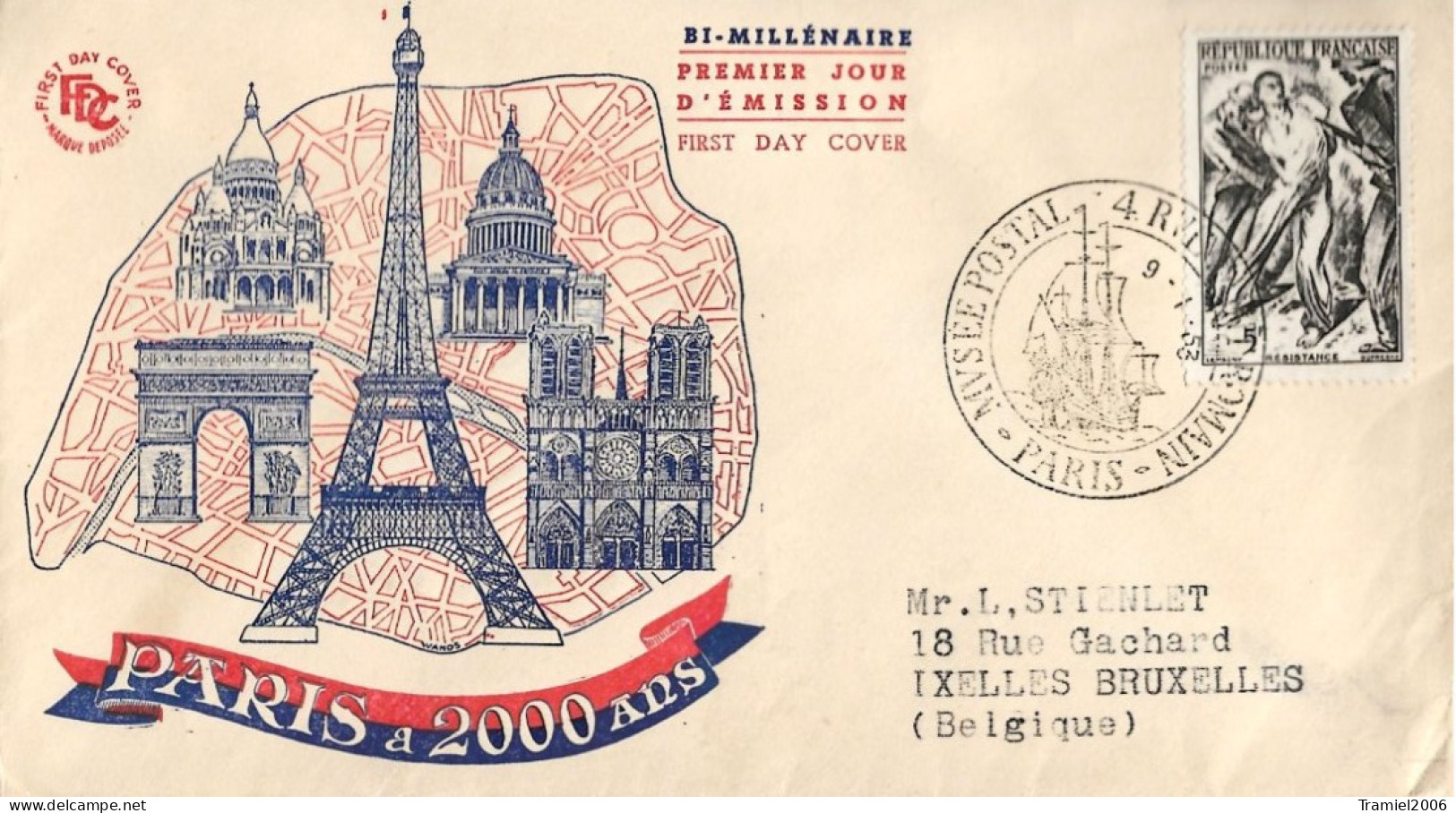 FRANCE 1953 - YT 790 - Bimillénaire De Paris - Musée Postal De Paris - 09.01.1953 - 1950-1959