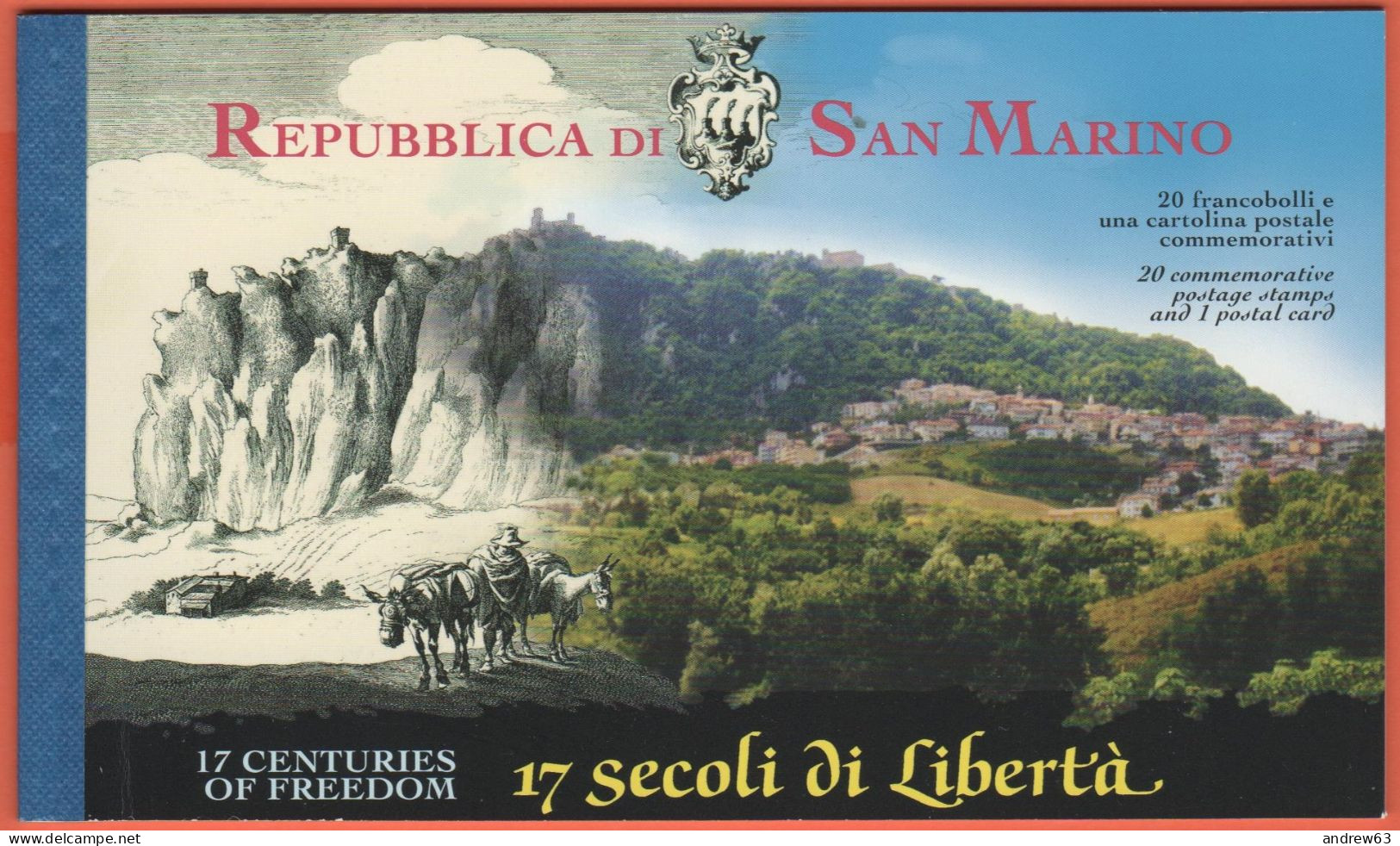 SAN MARINO - 2001 - L6 1700º Anniversario Della Fondazione Della Repubblica Di San Marino - Usato Con Annullo Primo Gior - Booklets