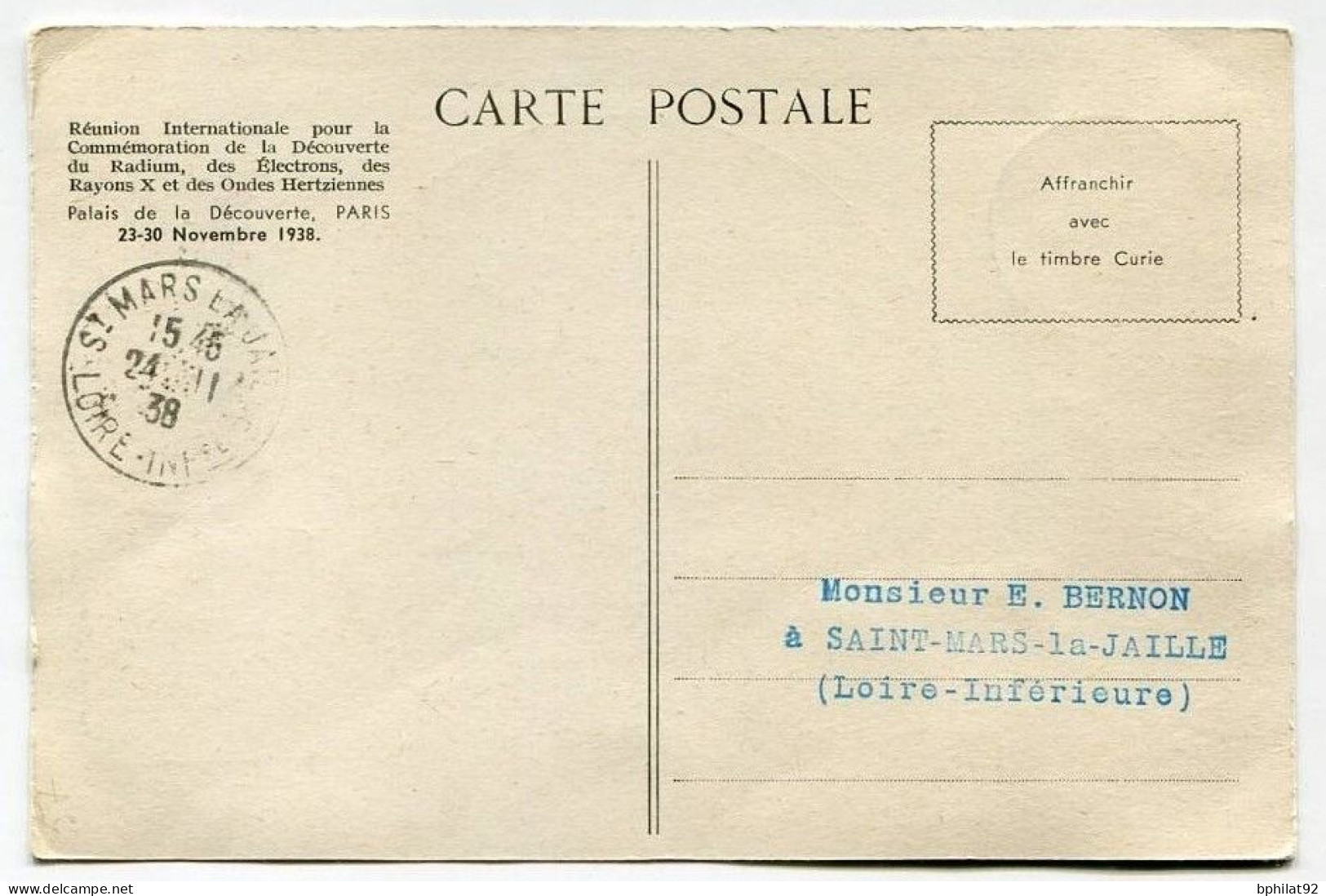 !!! CARTE MAXIMUM PIERRE ET MARIE CURIE CACHET DAGUIN DE PARIS REF A1 - 1930-1939