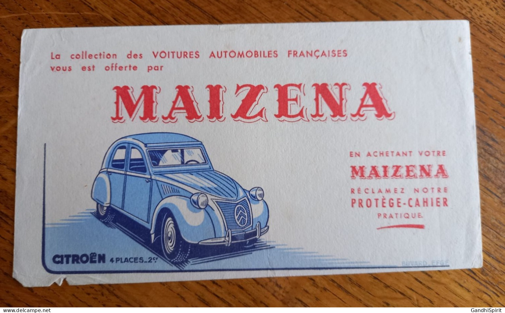 Buvard - Automobile Citroen 4 Places, 2CV, Voiture - Maizena - Macchina