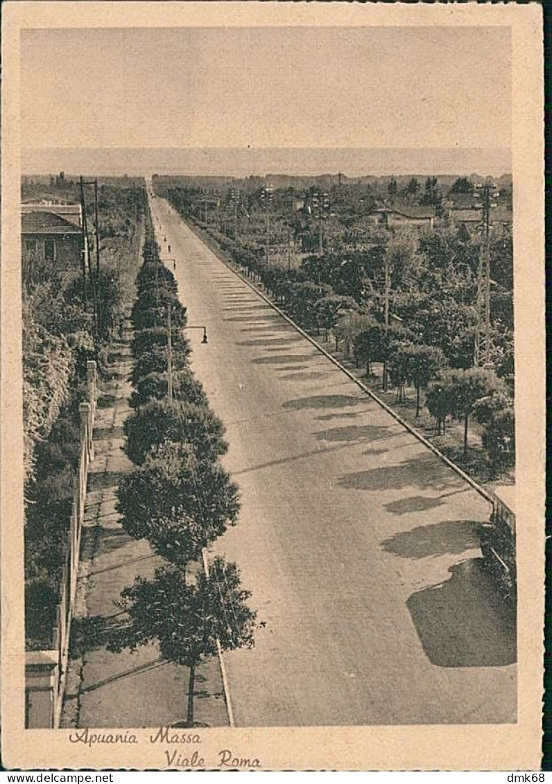 APUANIA MASSA ( CARRARA ) VIALE ROMA - EDIZIONE MICHELETTI - SPEDITA - 1940s (15852) - Carrara