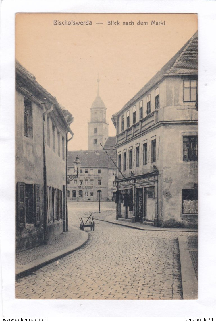 CPA :  14 X 9  -  Bischofswerda - Blick Nach Dem Markt - Bischofswerda