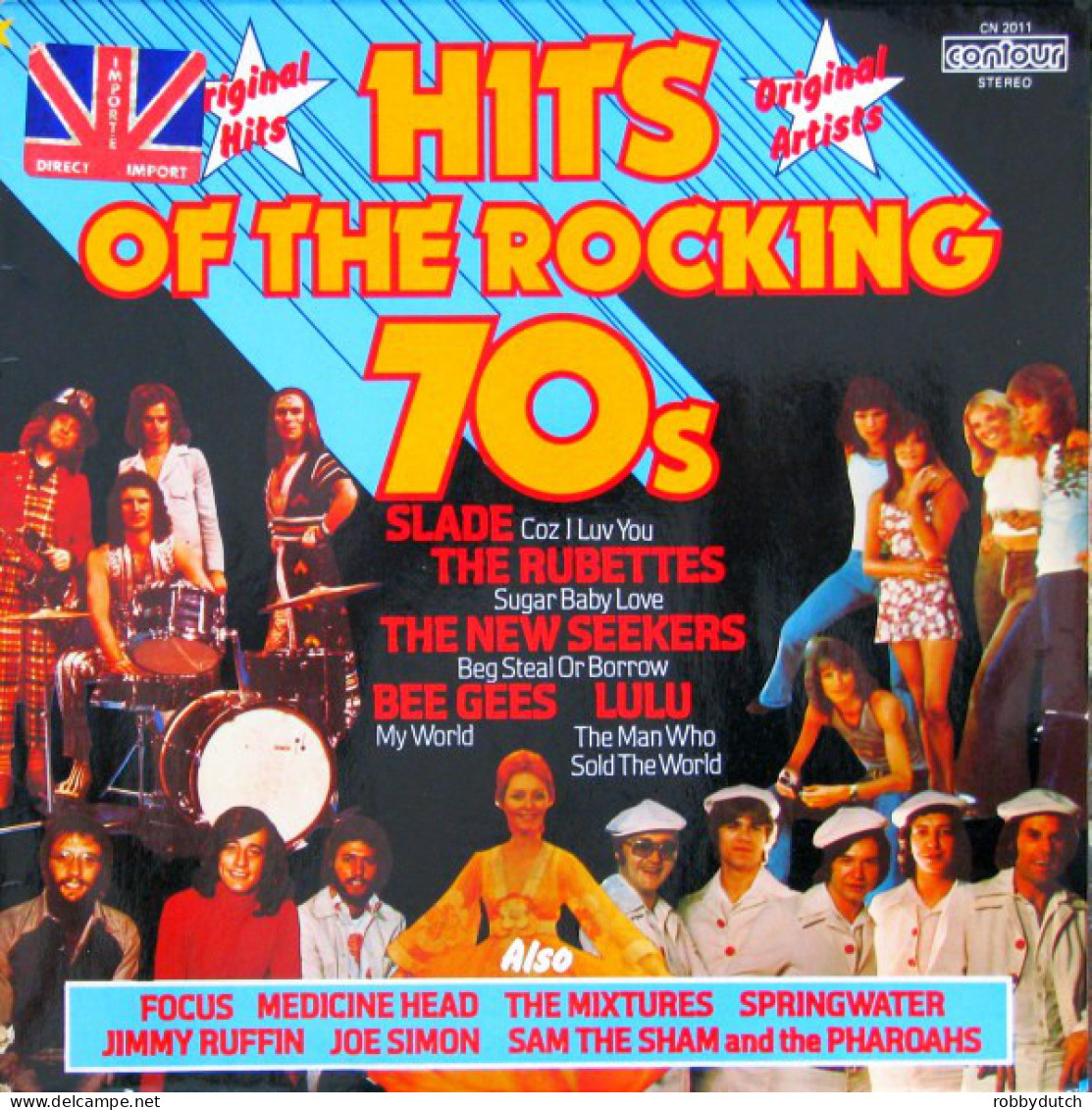 * LP *  HITS OF THE ROCKING 70s - SLADE / BEE GEES / FOCUS / SAM THE SHAM / LULU A.o. - Compilaciones