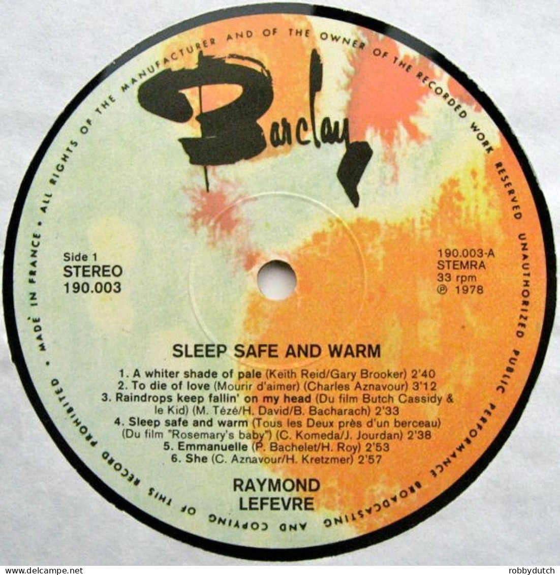 * LP *  RAYMOND LEFEVRE - ROMANCE (France 1978 EX-) - Instrumentaal