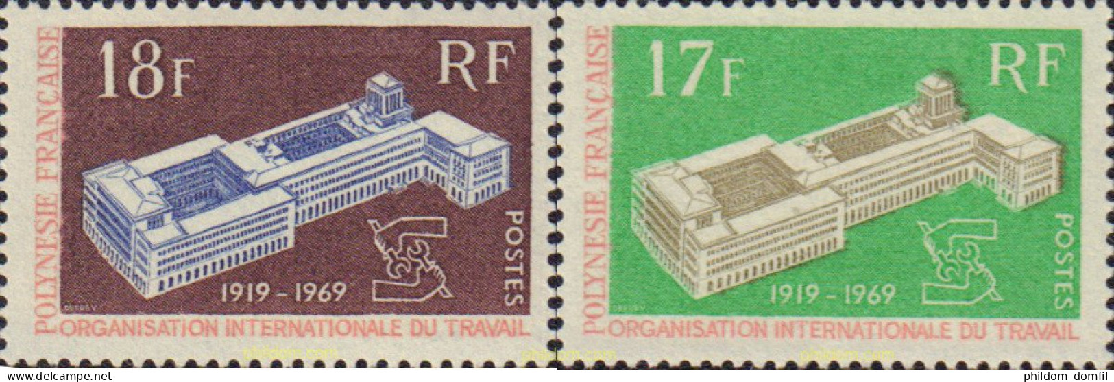 584878 MNH POLINESIA FRANCESA 1969 ORGANIZACION INTERNACIONAL DE TRABAJO - Neufs