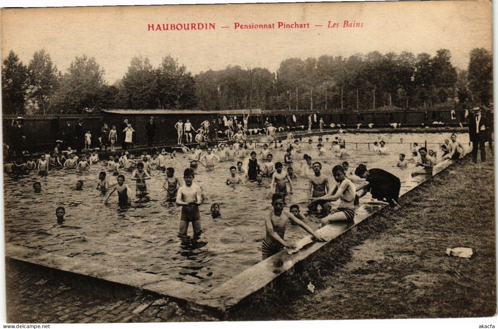 CPA HAUBOURDIN - Pensionnat Pinchart-les-BAINS (190381) - Haubourdin