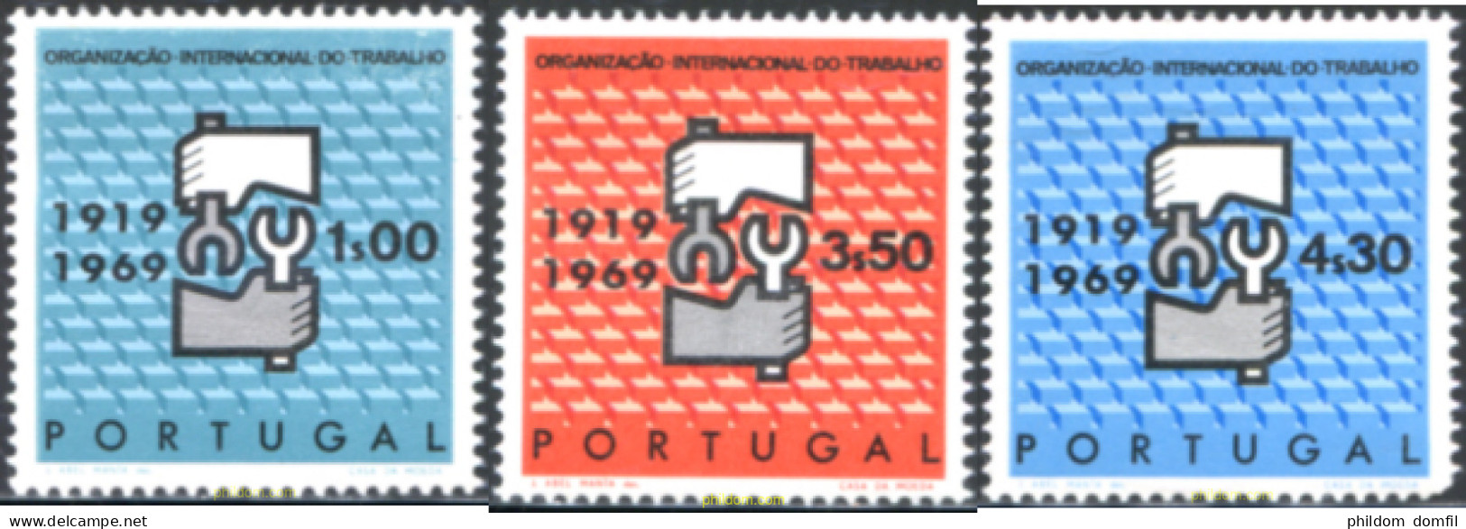 125545 MNH PORTUGAL 1969 50 ANIVERSARIO DE LA ORGANIZACION INTERNACIONAL DEL TRABAJO - Autres & Non Classés