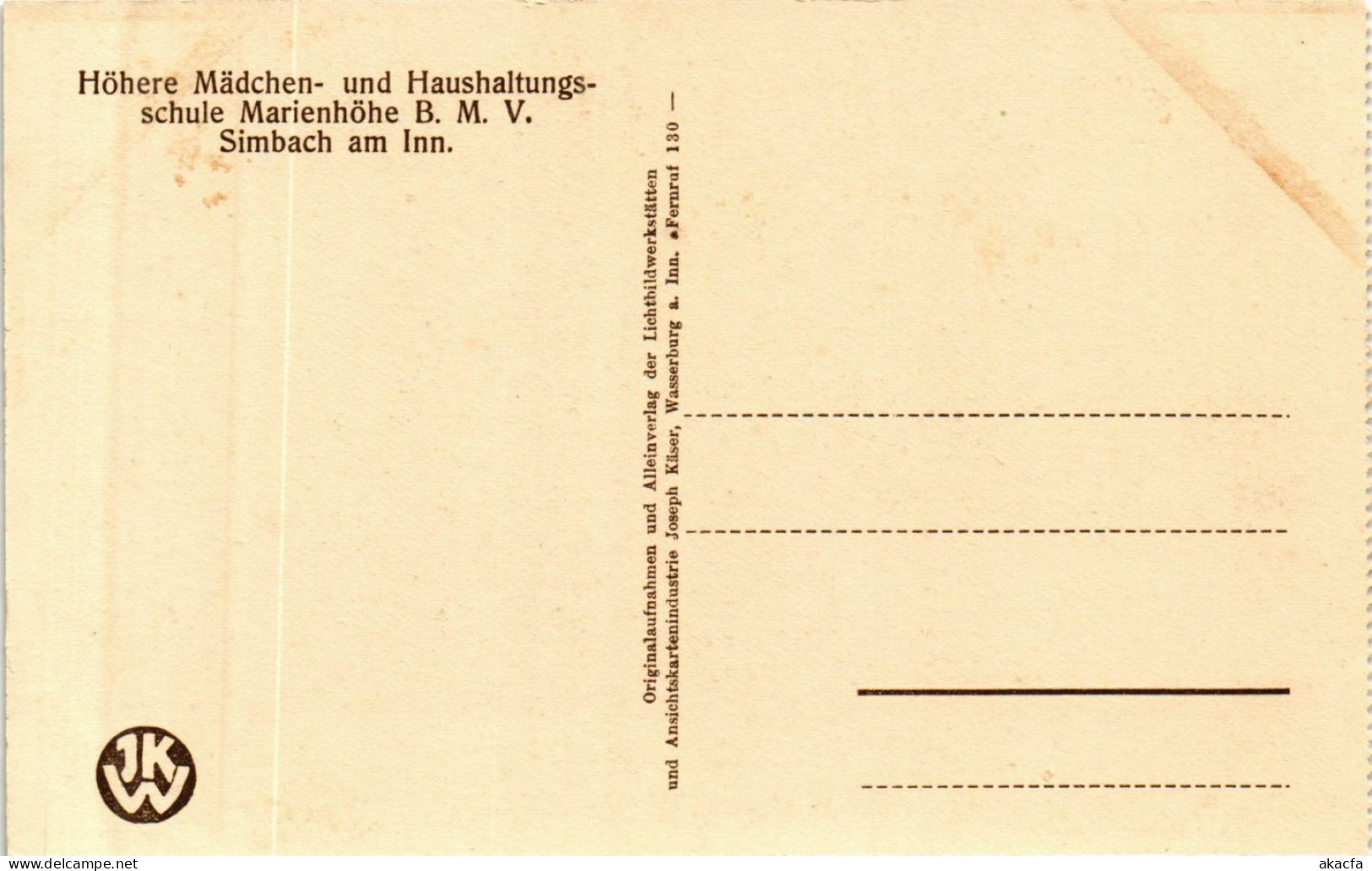 CPA AK Simbach Engl.Institut Marienhohe Haushaltungsschule GERMANY (891925) - Simbach