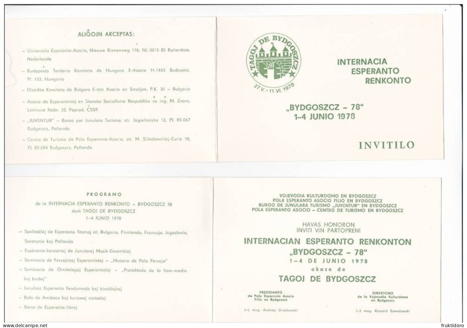 AKEO 94 Esperanto Card International Conference In Bydgoszcz 1978 - Esperanto