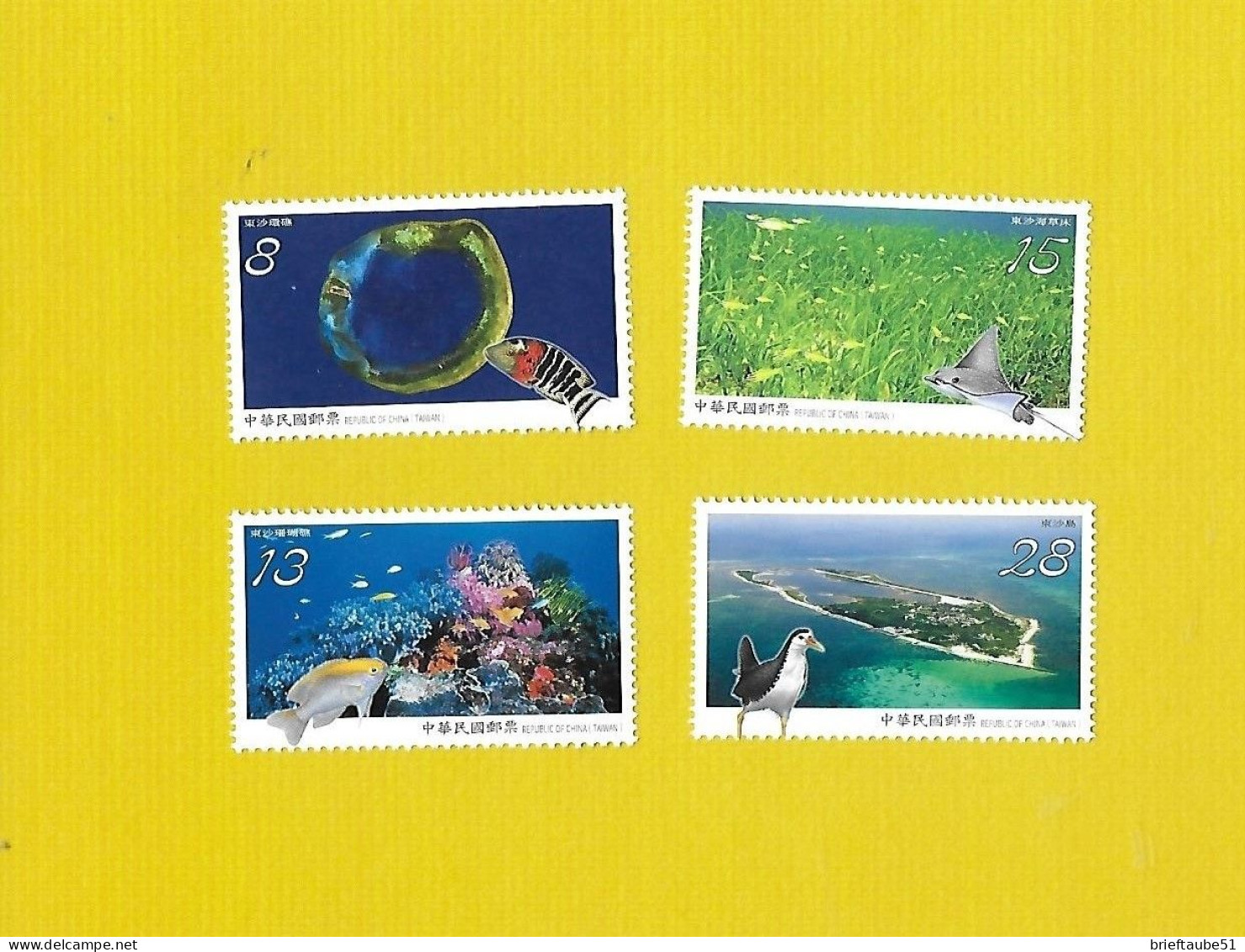 TAIWAN 2019   MNH (**)  Mi.-Nr. 4297-4300   # NATURSCHUTZ #  Dongsha Atoll Marine Life Fish Coral Bird - Unused Stamps