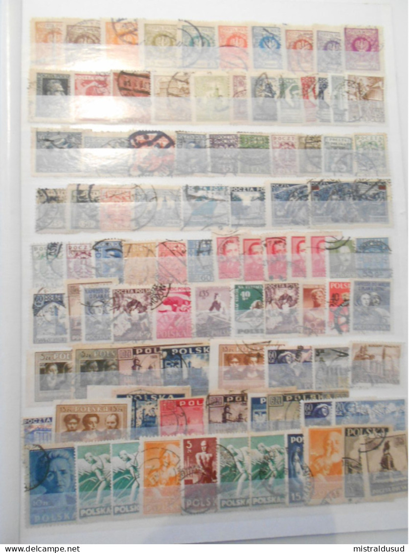 Pologne Collection , 90 Timbres Obliteres Anciens - Collections