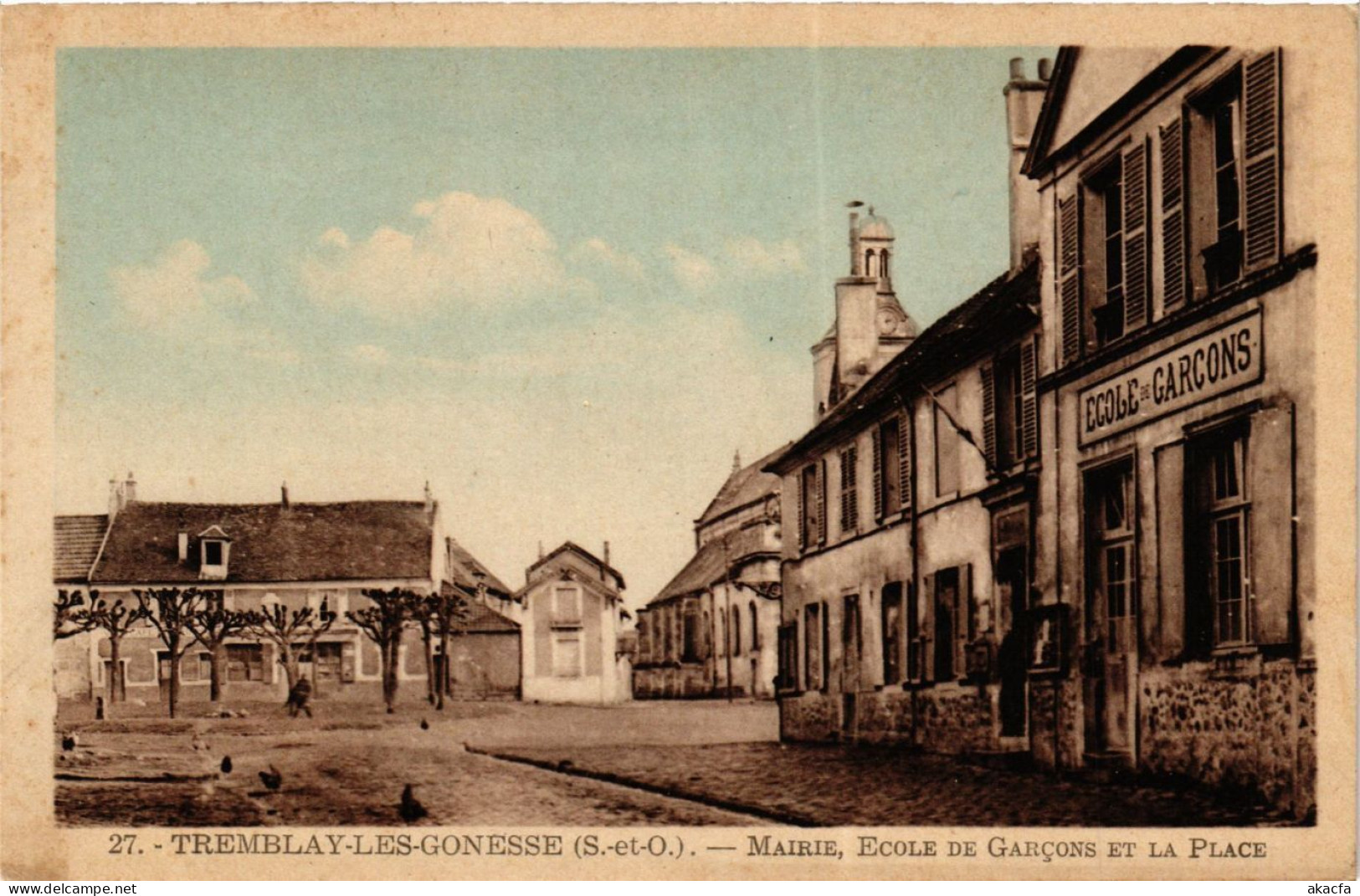 CPA Tremblay-les-Gonesse (S.-et-O.) -Mairie,Ecole De Garcons Et La .. (296418) - Tremblay En France