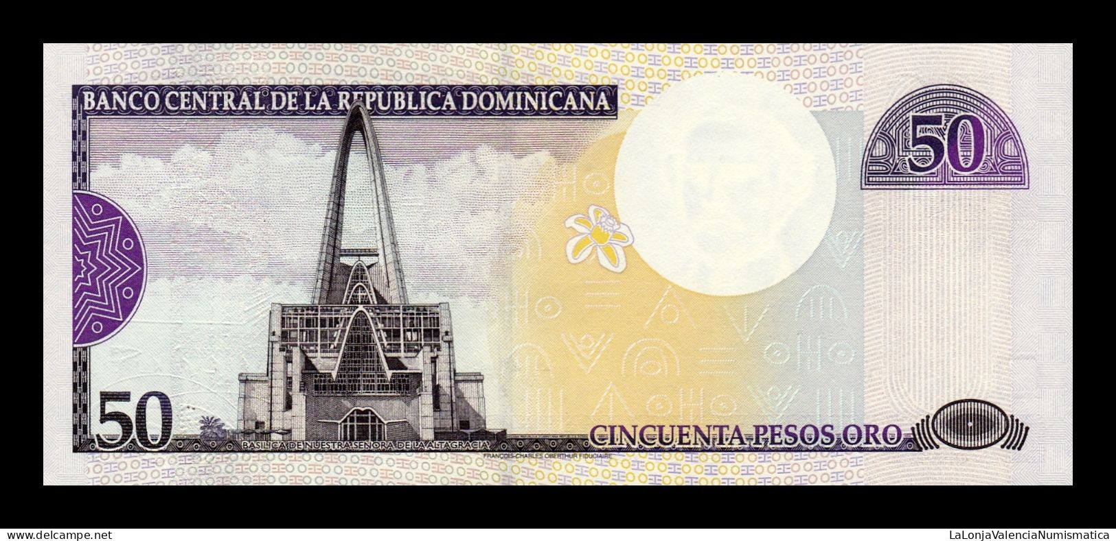 República Dominicana 50 Pesos Oro 2000 Pick 161 Low Serial 12 Sc Unc - Dominicaine