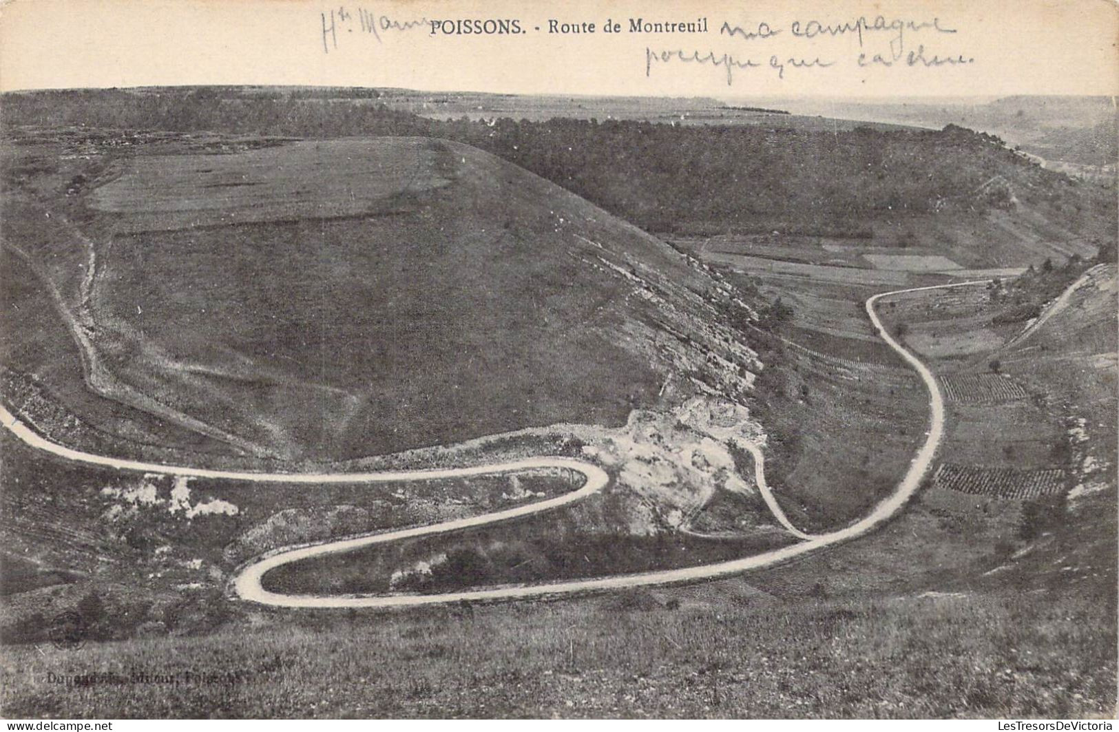 FRANCE - 51 - Poissons - Route De Montreuil - Carte Postale Ancienne - Poissons