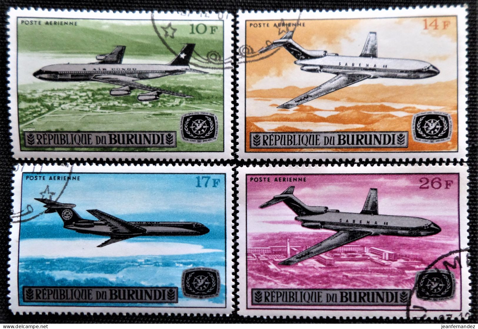 Burundi 1967 Airmail - Opening Of Bujumbura Airport   Stampworld N° 378 à 381 - Luftpost