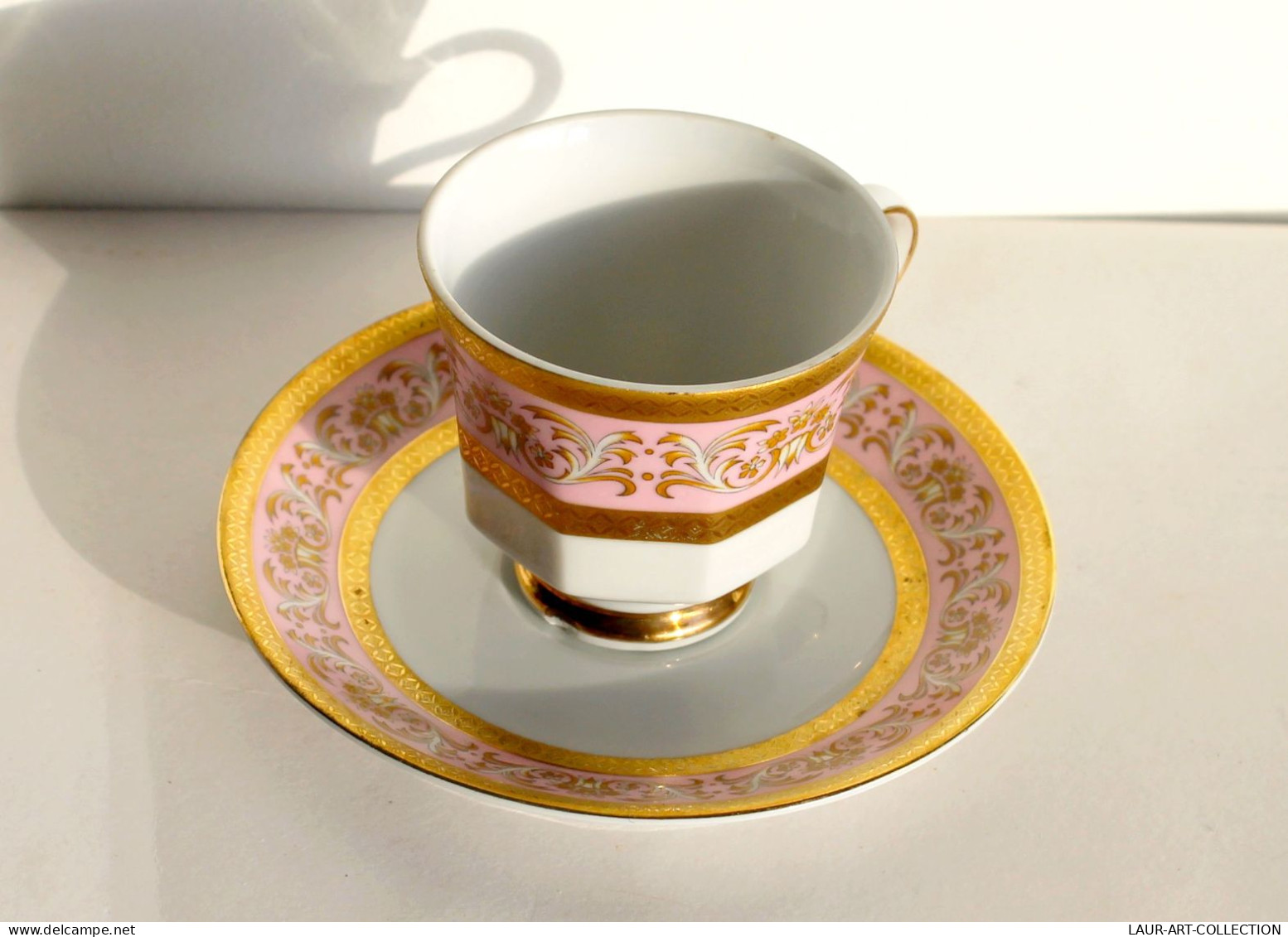 MAGNIFIQUE TASSE + SOUCOUPE A CAFÉ En PORCELAINE WINTERLING BAVARIA STYLE EMPIRE / ART DECORATIF (0501.2) - Tasas