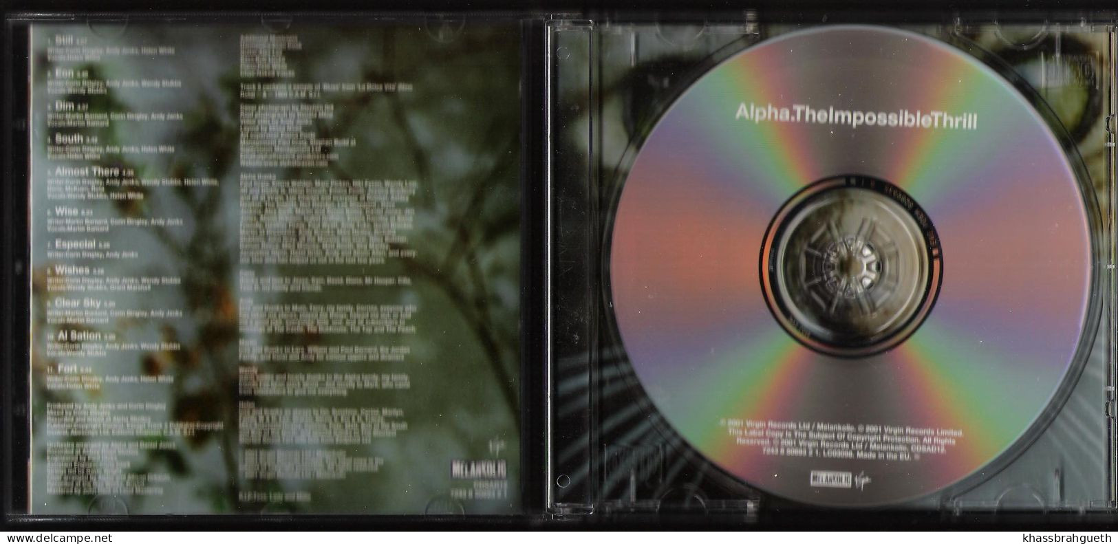 ALPHA - LOT 2 CD ALBUMS - COME FROM HEAVEN + THE IMPOSSIBLE THRILL - VIRGIN (1997/2001)