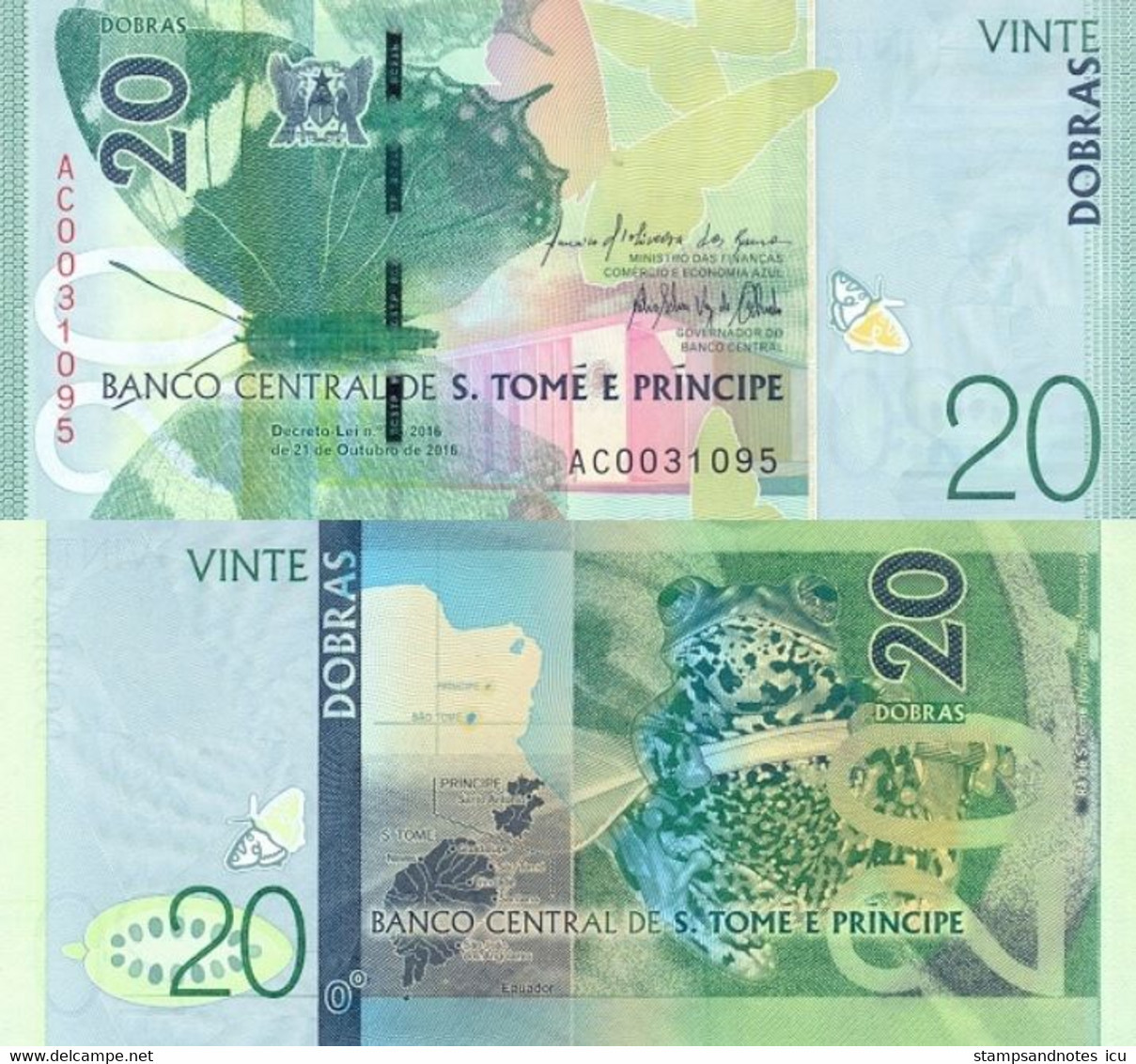 SAINT THOMAS & PRINCE 20 Dobras P 72 2016 UNC - Sao Tome And Principe