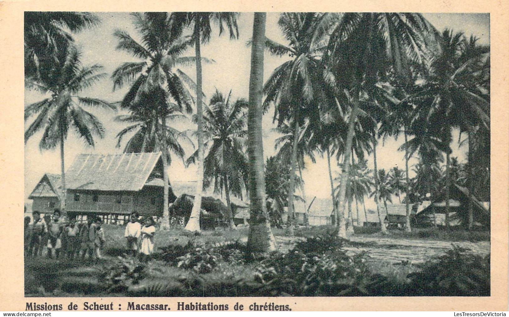 CONGO - Missions De Scheut : Macassar - Habitations De Chrétiens - Carte Postale Ancienne - Autres & Non Classés