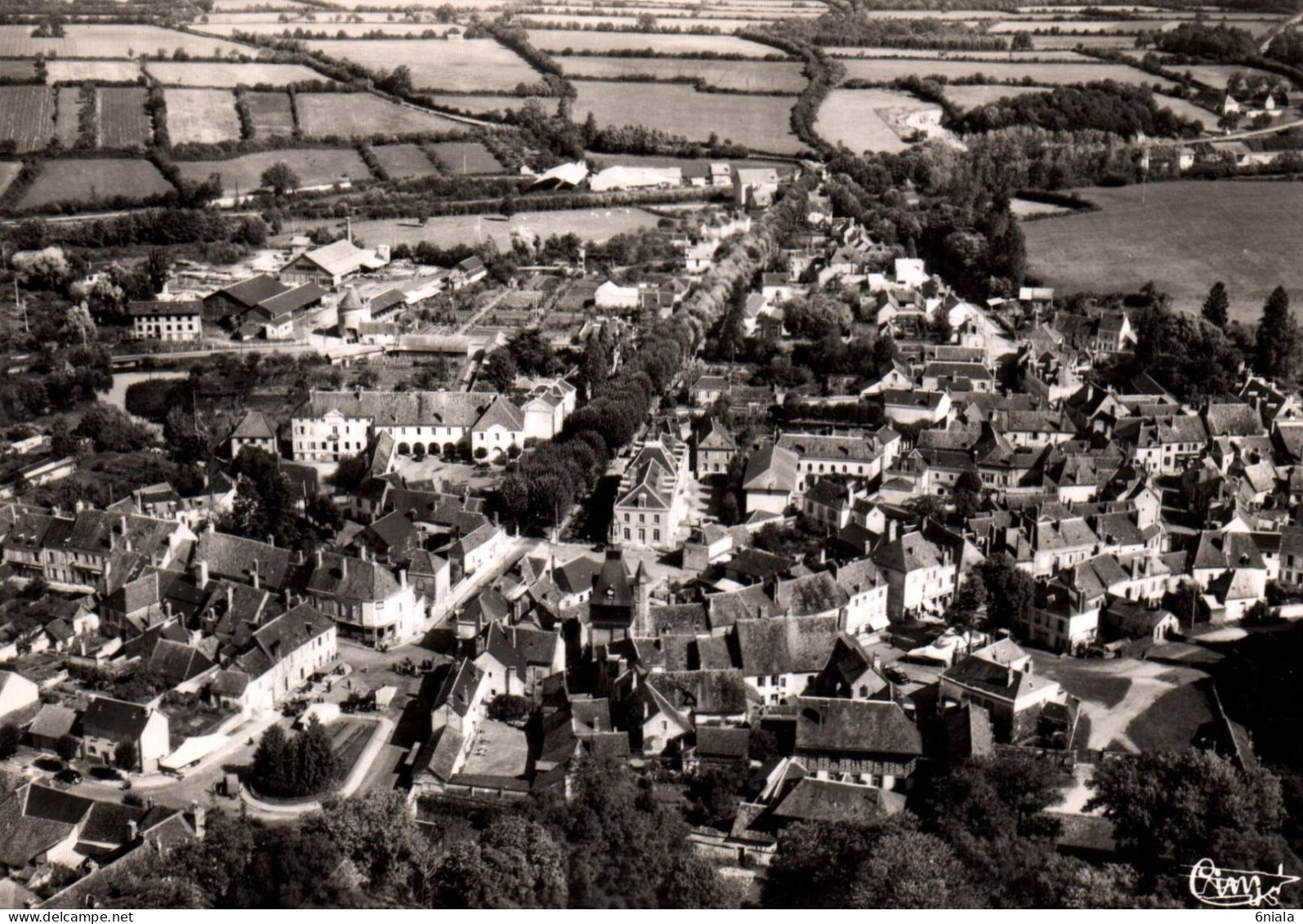 17428 SAINT FARGEAU    Vue Générale Aérienne   (2 Scans) 89 - Saint Fargeau