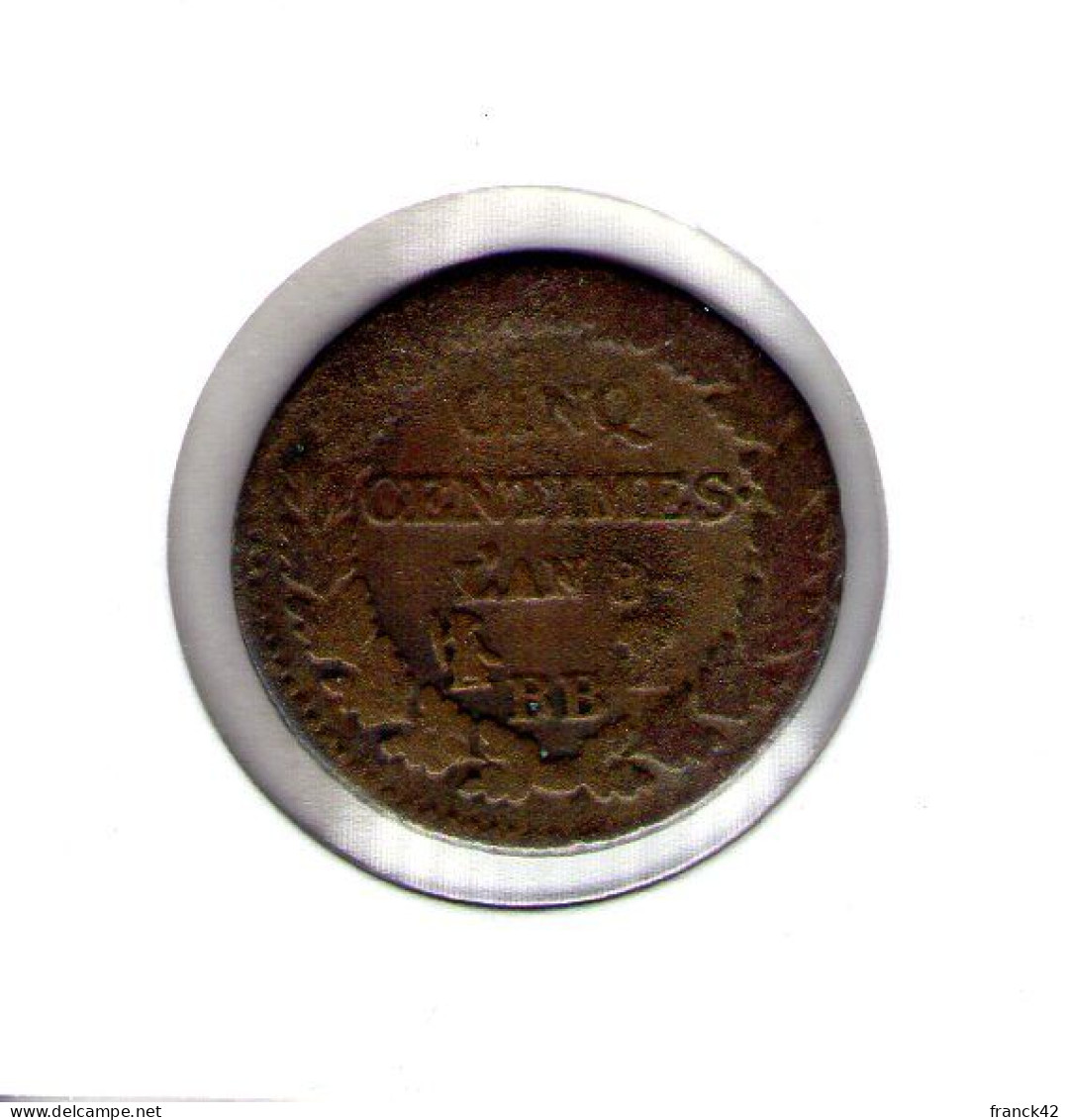 France. 5 Centimes An 8 BB - 5 Centimes