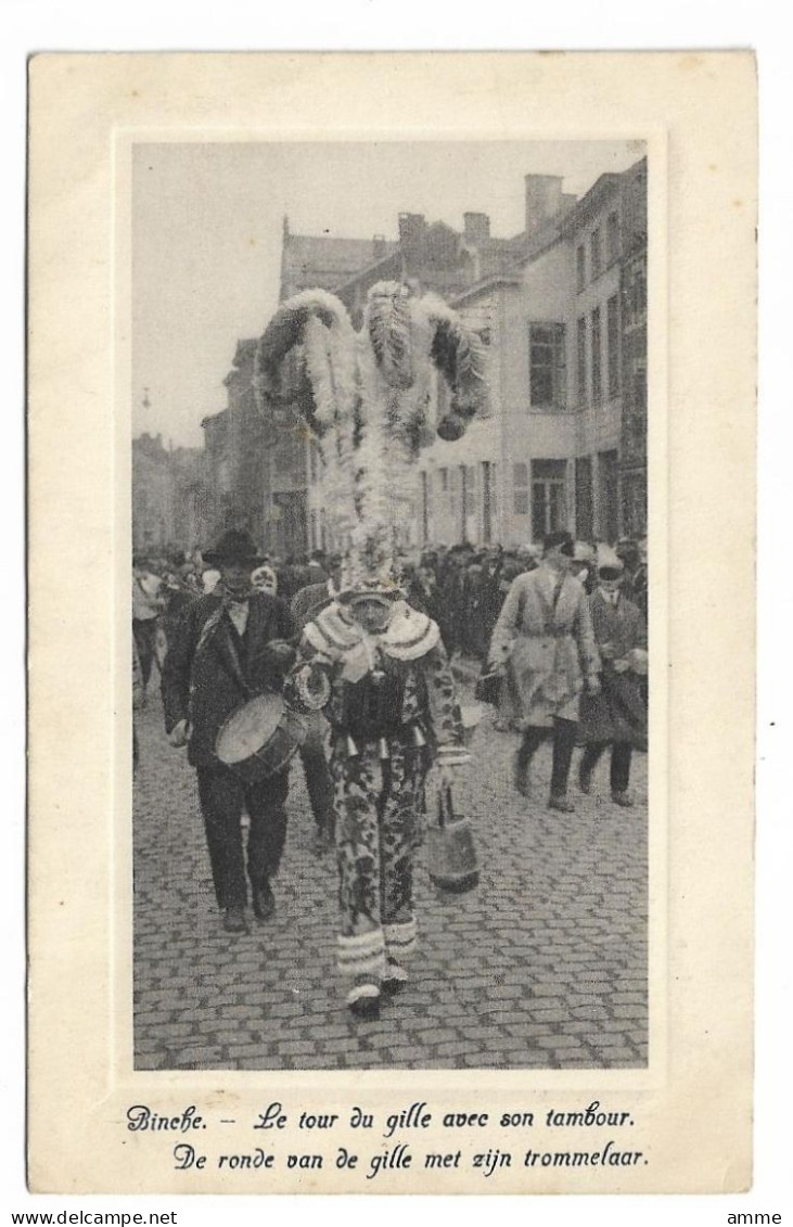 Binche  *  Le Tour Du Gille Avec Son Tambour - Binche