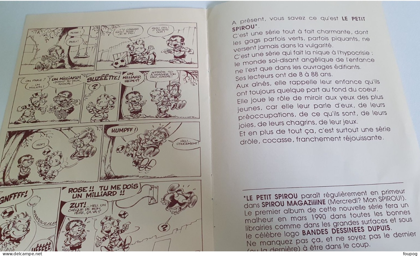 PETIT SPIROU BROCHURE 12 PAGES TOUT SUR PETIT SPIROU TOME ET JANRY ED DUPUIS - Presseunterlagen