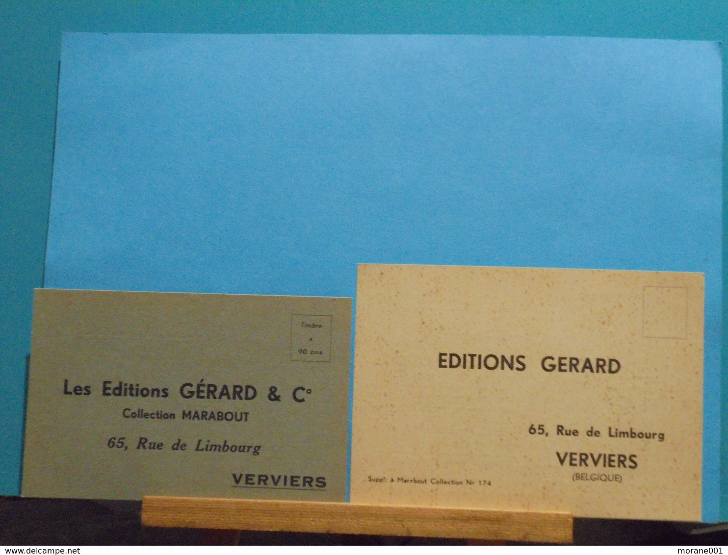 Deux X Encart Carte Postale Marabout  Gerard Hors Bob Morane H.Vernes - Marabout Junior