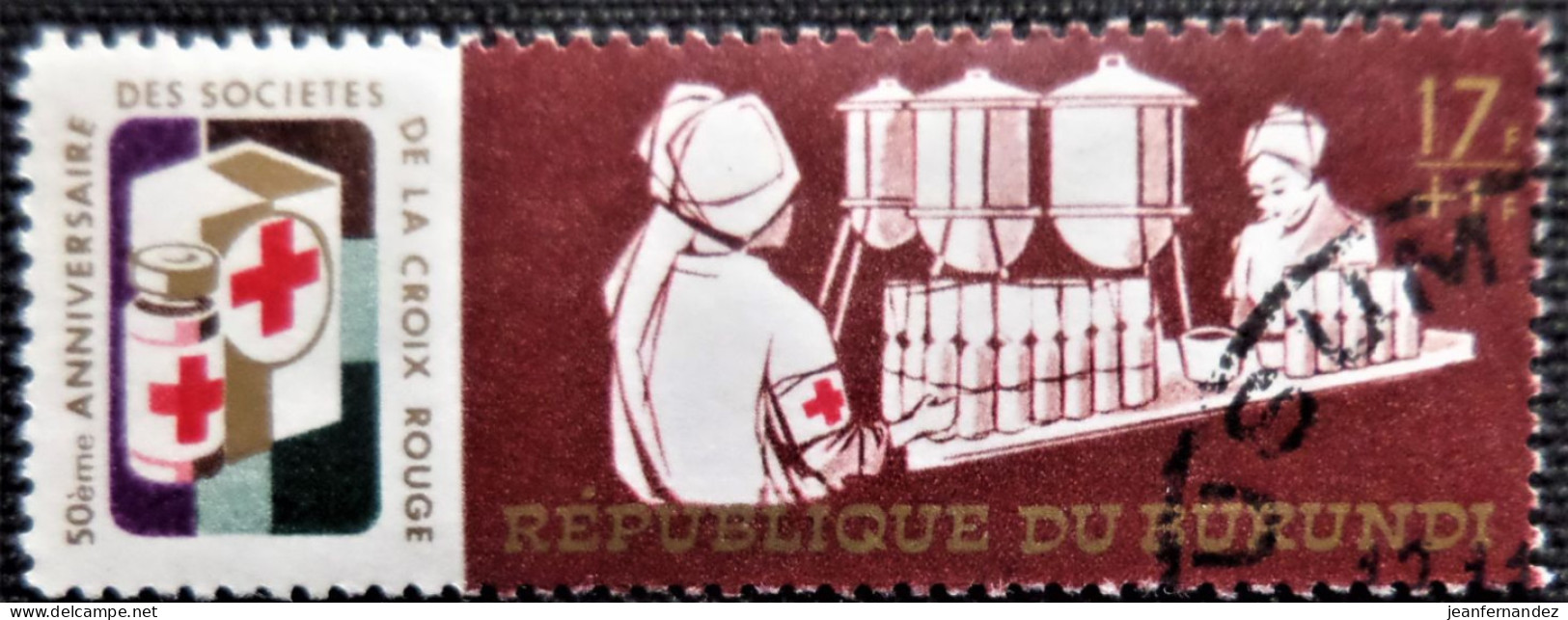 Burundi 1969 The 50th Anniversary Of League Of Red Cross Societies Stampworld N° 499 - Usati