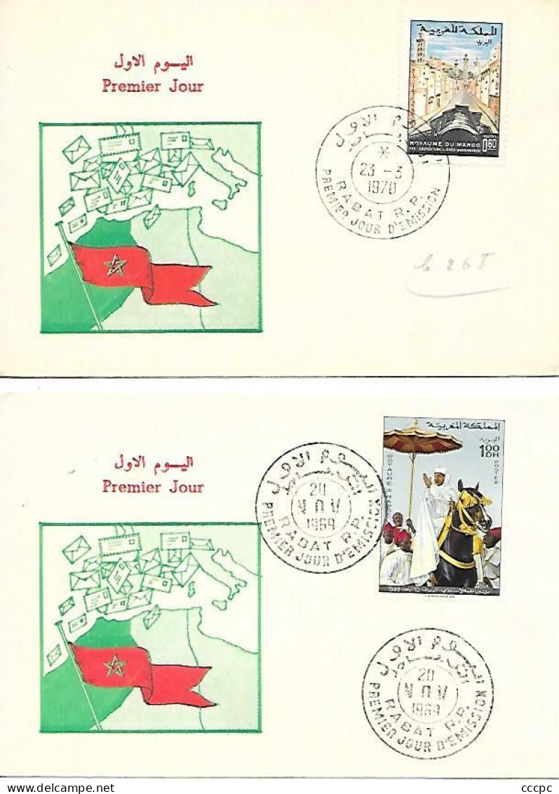 2 Enveloppes FDC Maroc Rabat - Maroc (1956-...)