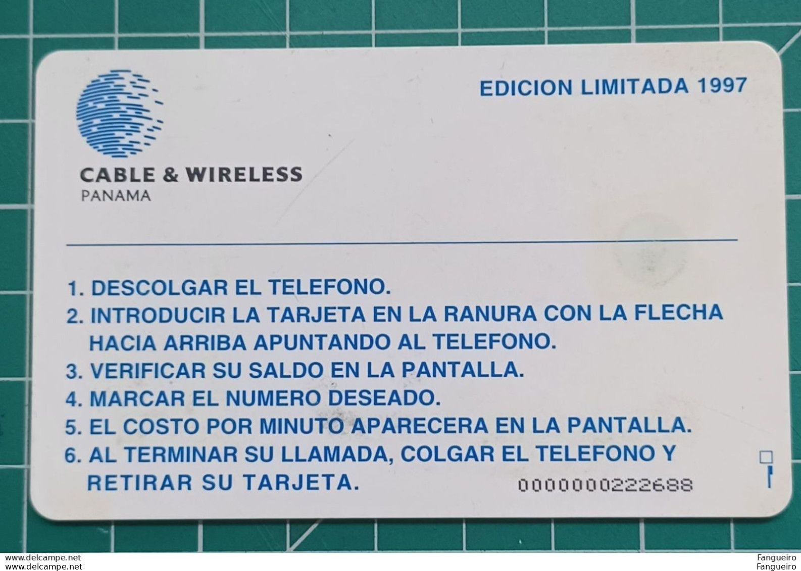 PANAMA USED PHONECARD CABLE WIRELESS - Panama