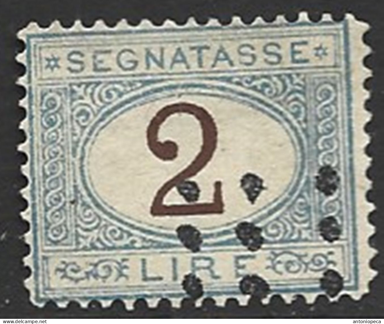 ITALY , SEGNATASSE LIRE 2  1870 USED - Postage Due