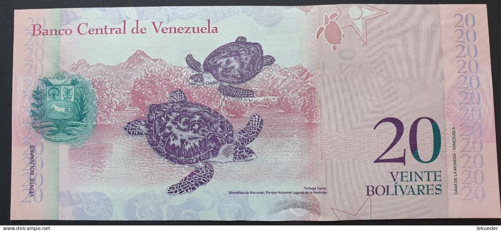 Billete De Banco De VENEZUELA - 20 Bolívares, 2013  Sin Cursar - Venezuela