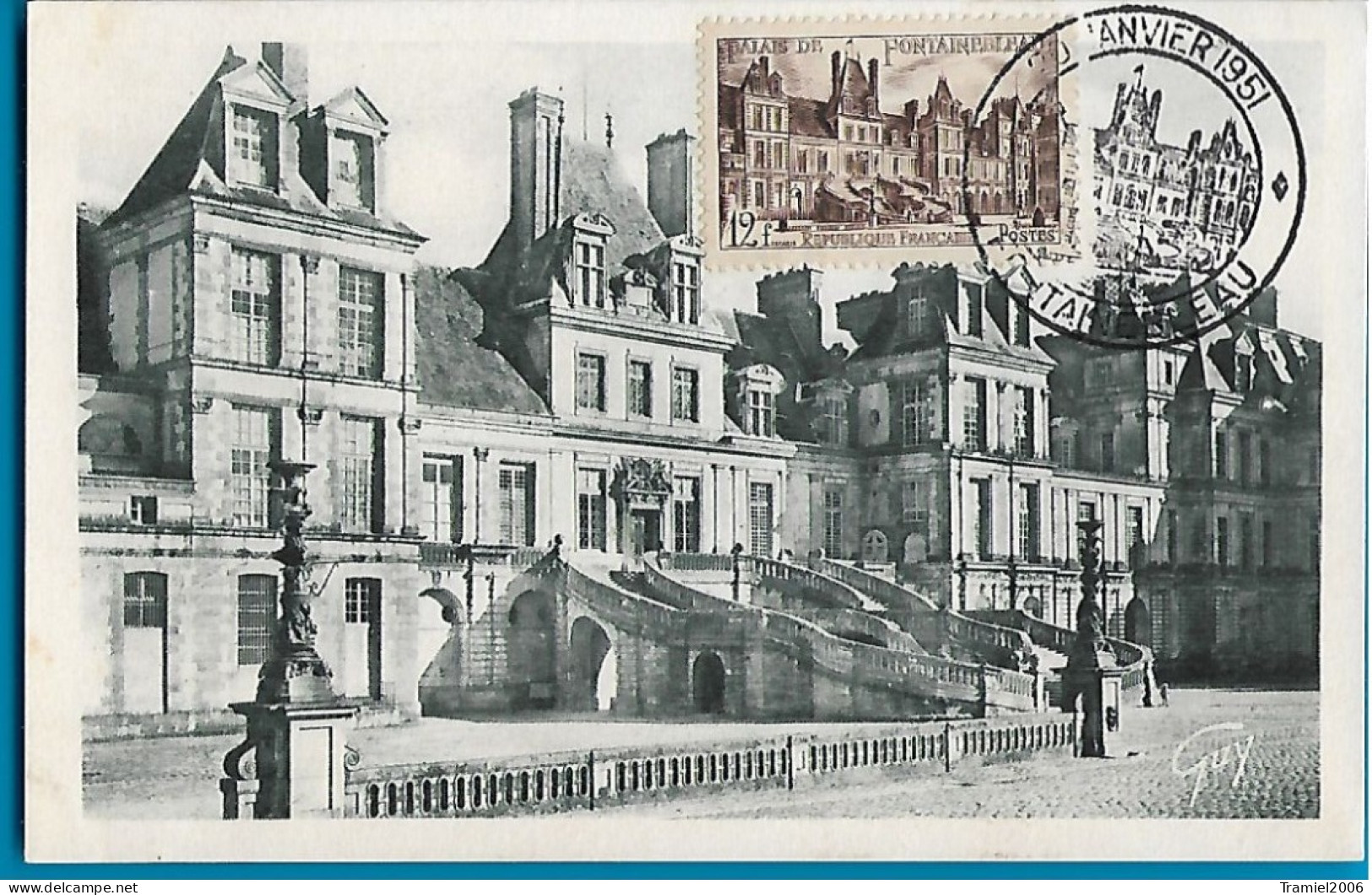 FDC FRANCE 1951 - YT 878 - Fontainebleau - 20.01.1951 - 1950-1959