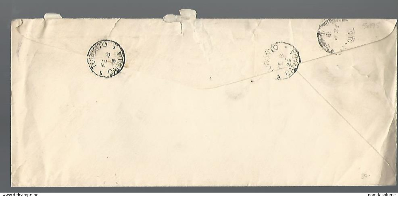 58195) Canada Registered Toronto Postmark Cancel 1929 - Aangetekend