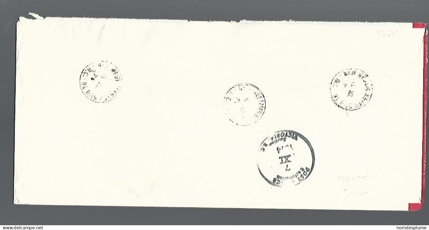 58207) Canada  Registered New Westminster Sub 36  Postmark Cancel 1974 - Aangetekend