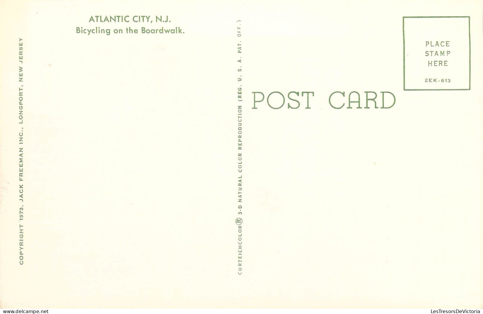 ETATS-UNIS - New Jersey - Atlantic City - Bicycling On The Boardwalk - Carte Postale Ancienne - Atlantic City