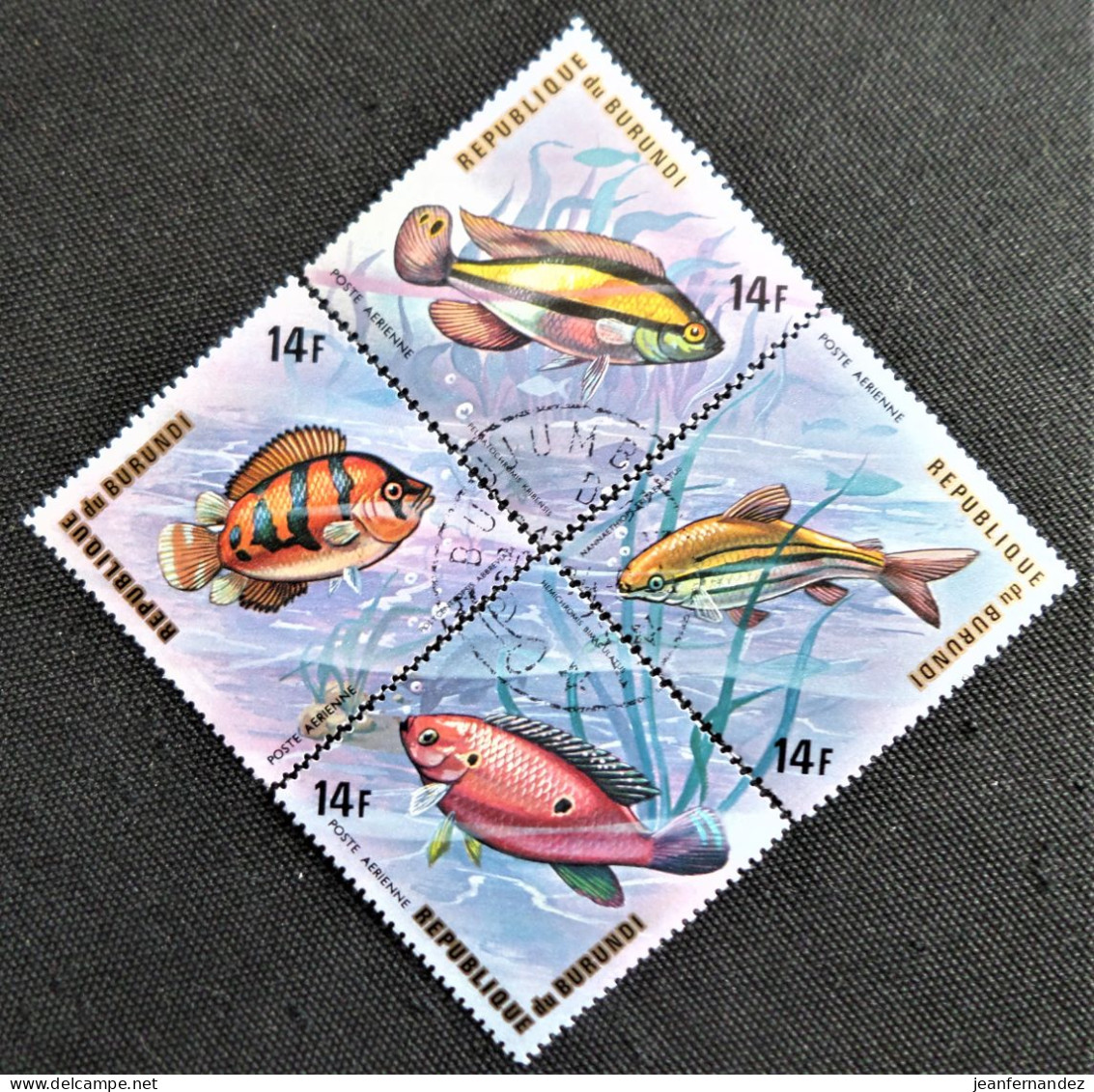 Burundi  1974 Airmail - Fish   Stampworld N° 1099 à 1102 Série Complète - Airmail