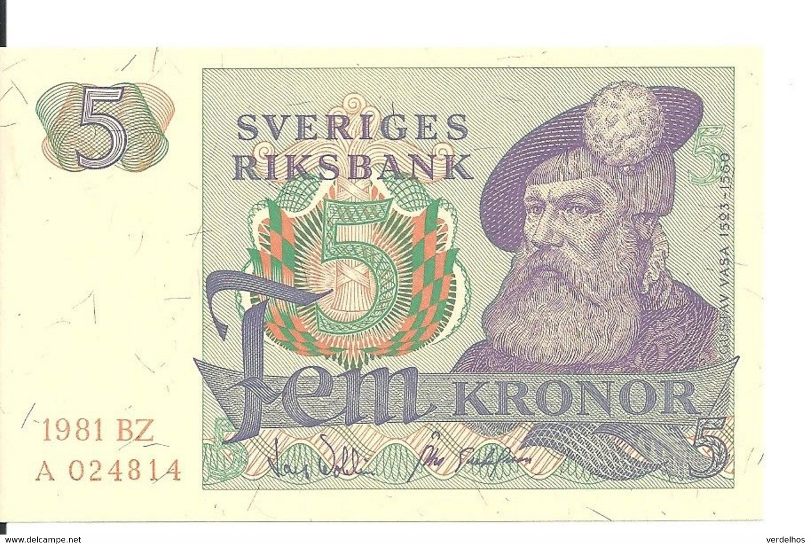 SUEDE 5 KRONOR 1981 UNC P 51 D - Svezia