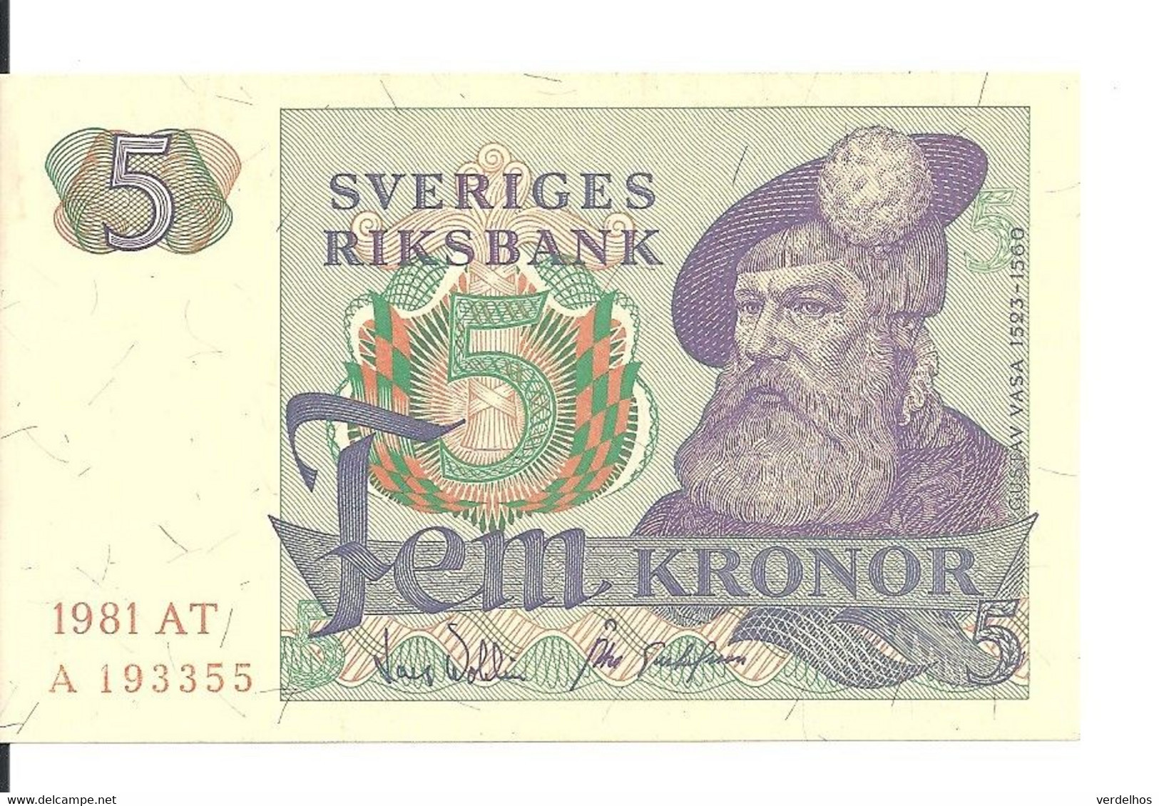 SUEDE 5 KRONOR 1981 UNC P 51 D - Svezia