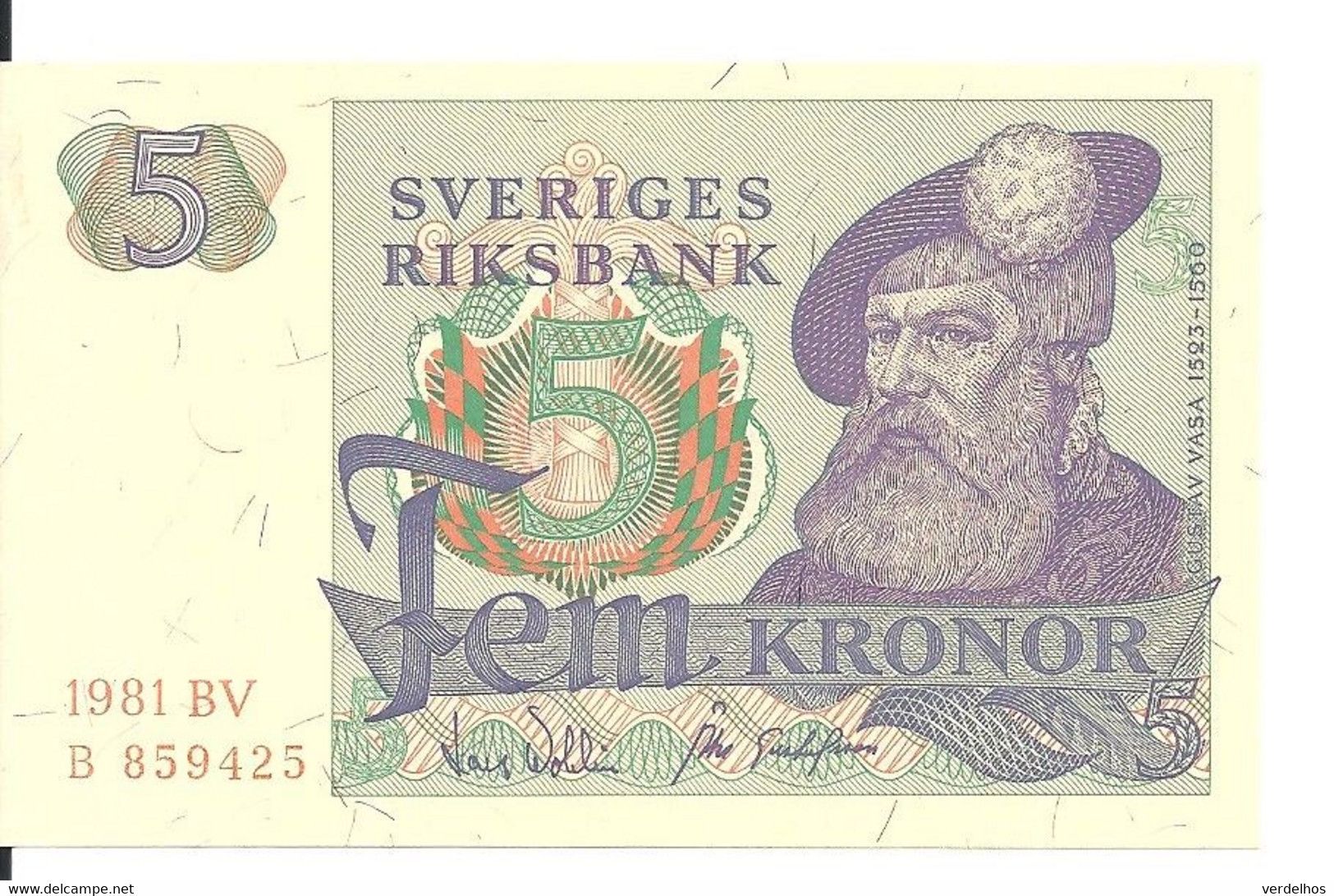 SUEDE 5 KRONOR 1981 UNC P 51 D - Svezia