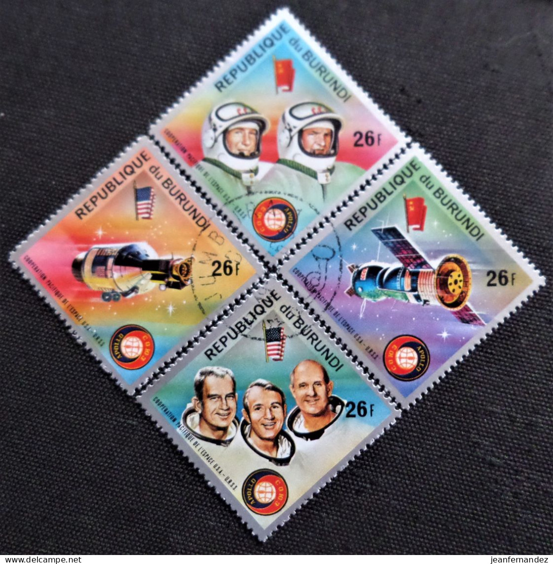 Burundi  1975 "Apollo-Soyuz" Space Project   Stampworld N° 1143 à 1146 Série Complète - Gebruikt