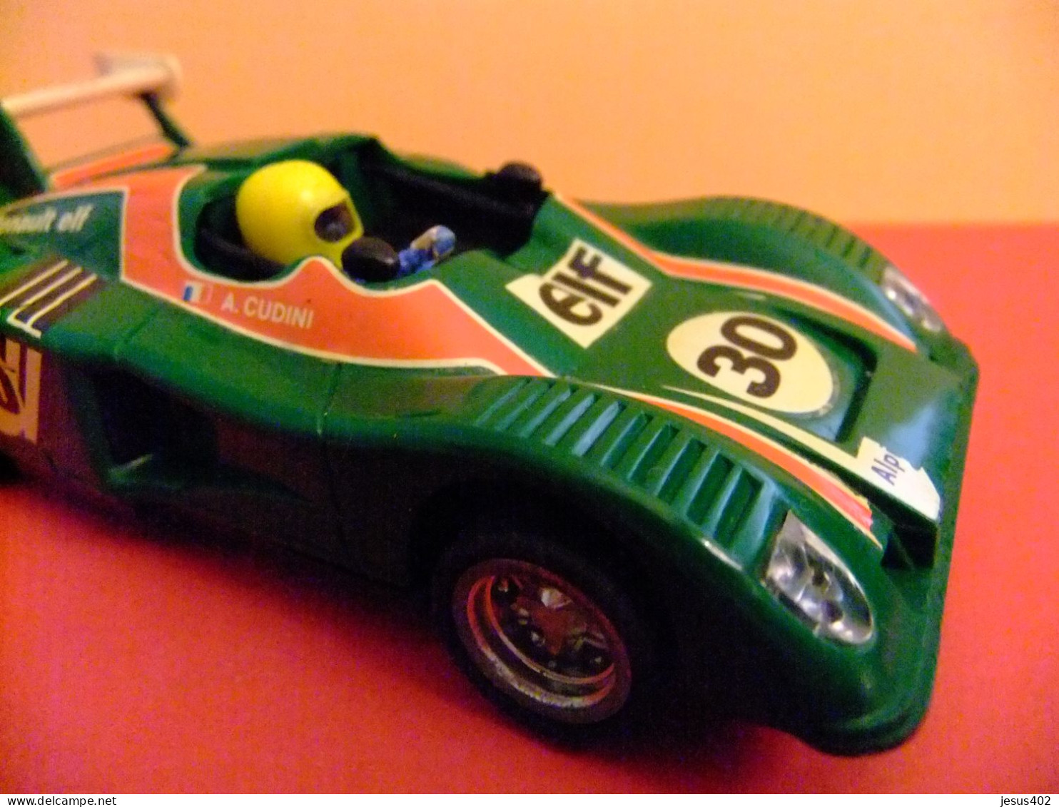 SCALEXTRIC EXIN // RENAULT ALPINE 2000 TURBO VERDE // PILOTO A.CUDINI